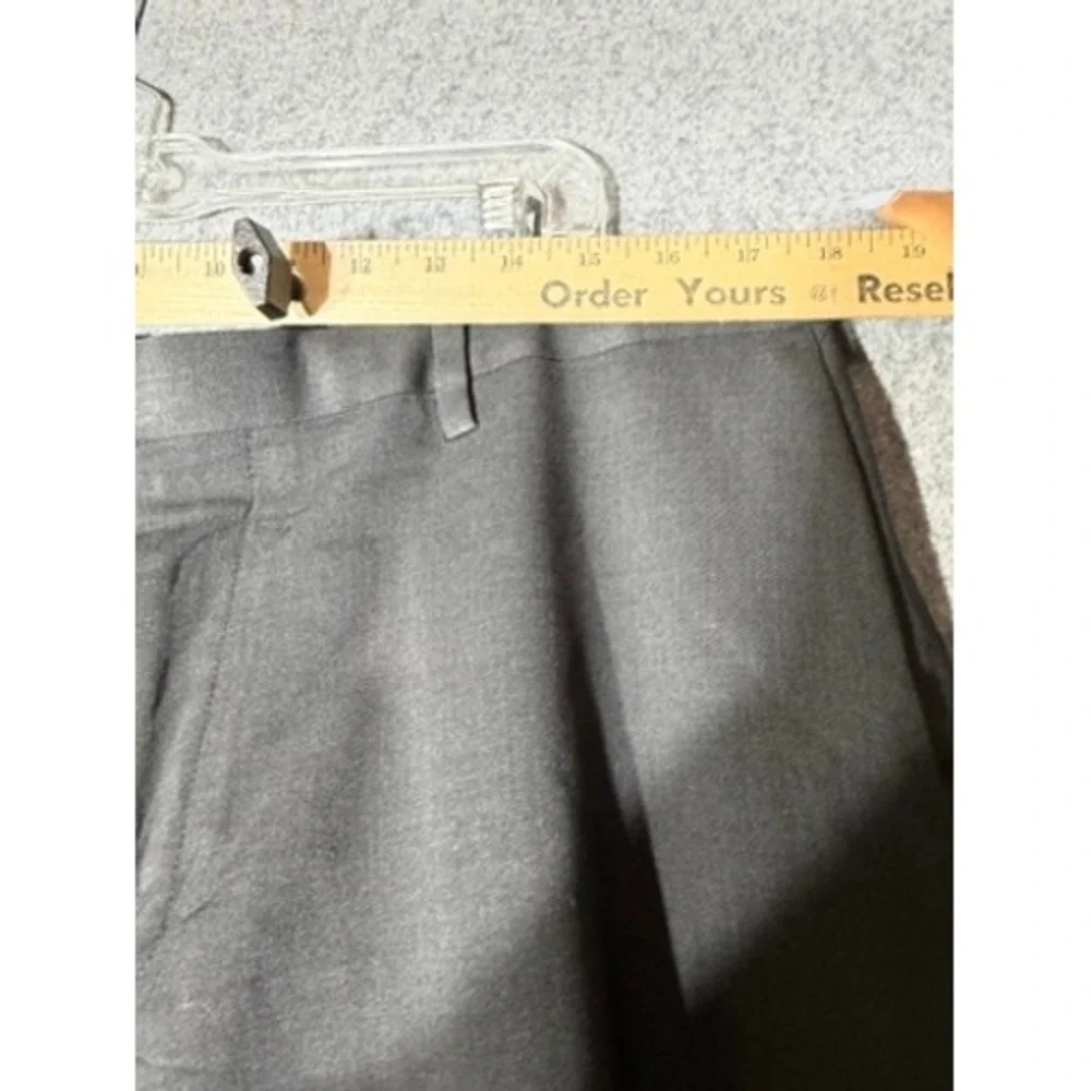 Banana Republic Mens 36x28 Slim Fit Marzotto Italian Wool Dress Pants Gray Solid
